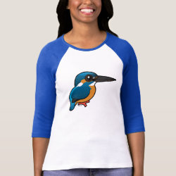 Customizable Common Kingfisher Ladies Raglan Fitted T-Shirt