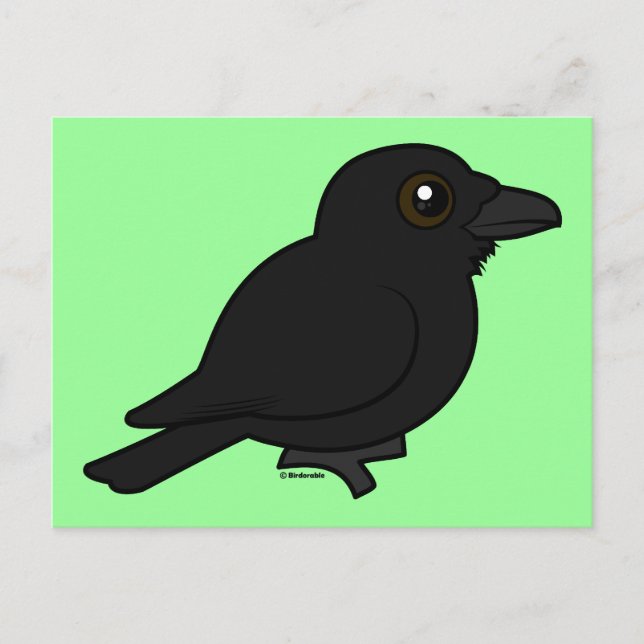 Birdorable Common Raven Postcard (Front)