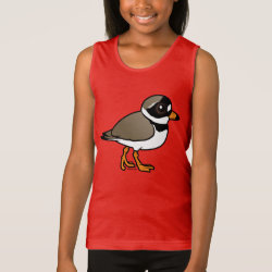 Common Ringed Plover Girls' Fine Jersey Tank Top