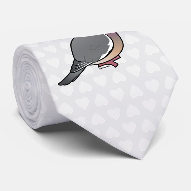 Birdorable Common Wood Pigeon Neck Tie (Rolled)