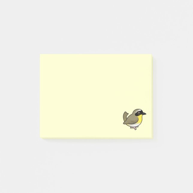 Birdorable Common Yellowthroat Post-it Notes (Front)