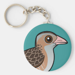 Birdorable Corn Crake Basic Button Keychain