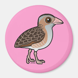 Birdorable Corn Crake Round Magnet