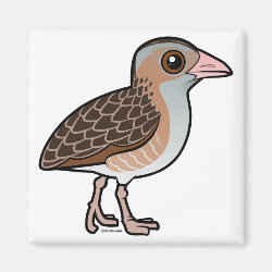 Birdorable Corn Crake Square Magnet