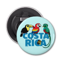 Birdorable Costa Rica Button Bottle Opener