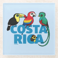 Birdorable Costa Rica Glass Coaster