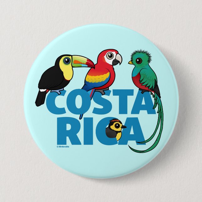 Birdorable Costa Rica Pinback Button (Front)