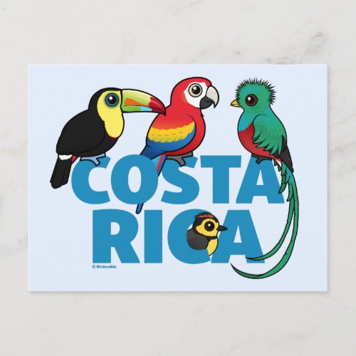 Birdorable Costa Rica Postcard