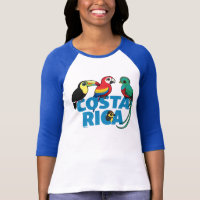 Birdorable Costa Rica Ladies Raglan Fitted T-Shirt