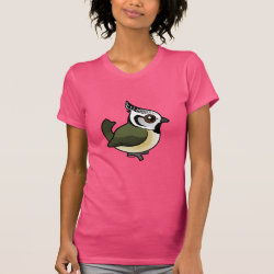 Crested Tit Women's American Apparel Fine Jersey Short Sleeve T-Shirt