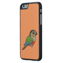 Crimson-bellied Parakeet Carved ® iPhone 6 Bumper Wood Case