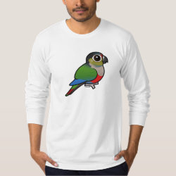 Crimson-bellied Parakeet Men's American Apparel Fine Jersey Long Sleeve T-Shirt