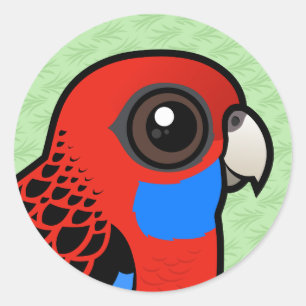 Birdorable Crimson Rosella Classic Round Sticker
