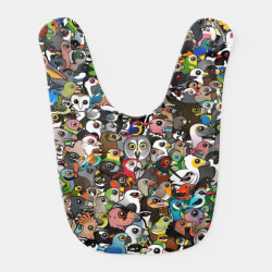 Birdorable Crowd Baby Bib