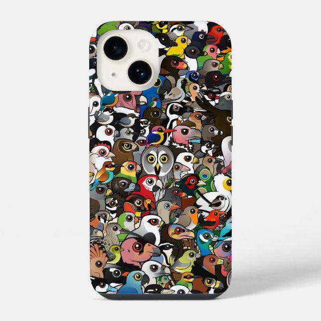 Birdorable Crowd Iphone Case (Back)