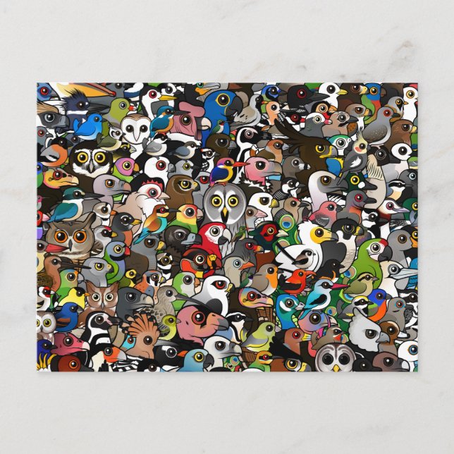 Birdorable Crowd Postcard (Front)