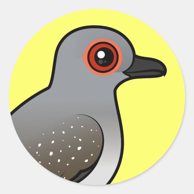 Birdorable Diamond Dove Classic Round Sticker (Front)