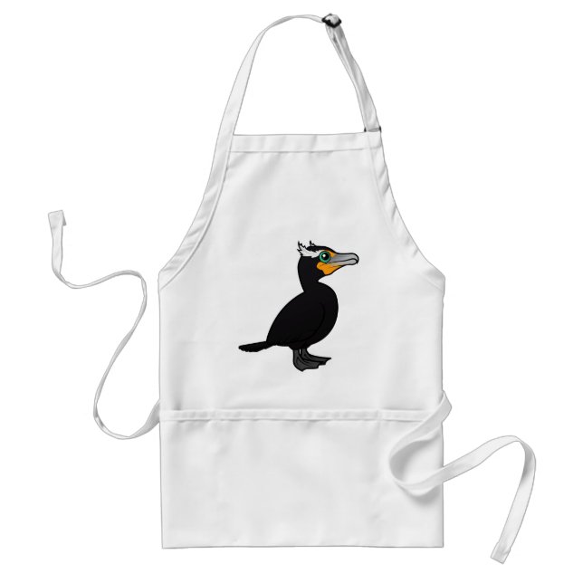 Birdorable Double-crested Cormorant Adult Apron (Front)