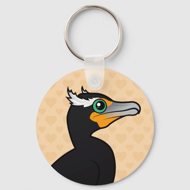 Birdorable Double-crested Cormorant Keychain (Front)