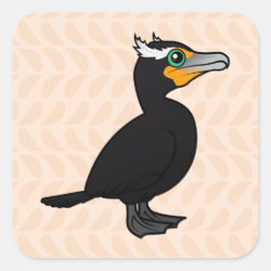 Double-crested Cormorant Square Sticker