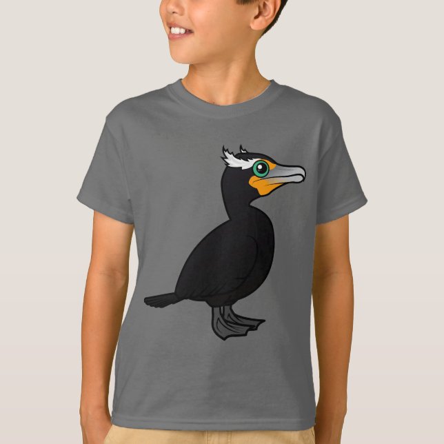 Birdorable Double-crested Cormorant T-Shirt (Front)