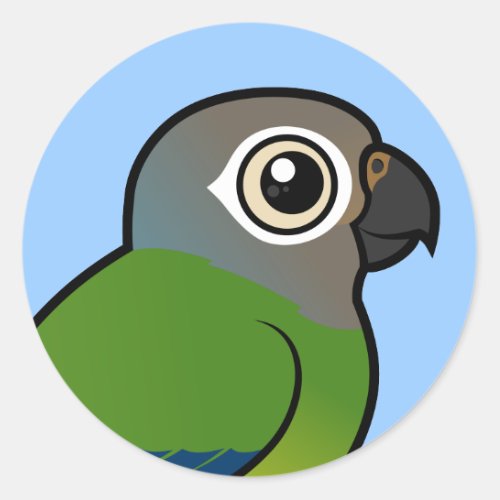 Birdorable Dusky_headed Conure Classic Round Sticker