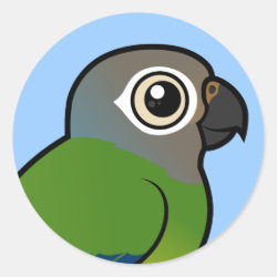 Customizable Dusky-headed Parakeet Round Sticker