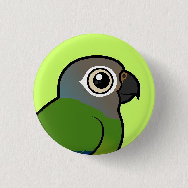 Birdorable Dusky-headed Conure Pinback Button (Front)