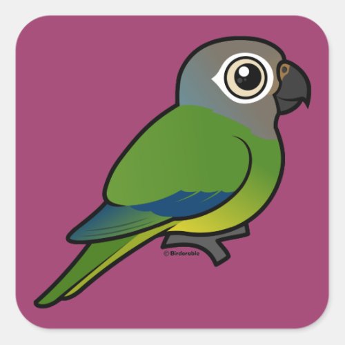 Birdorable Dusky_headed Conure Square Sticker