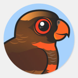 Customizable Dusky Lory Round Sticker