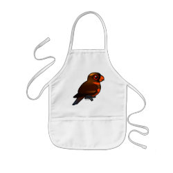 Customizable Dusky Lory Kid's Apron