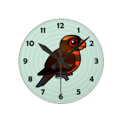 Customizable Dusky Lory Medium Round Wall Clock