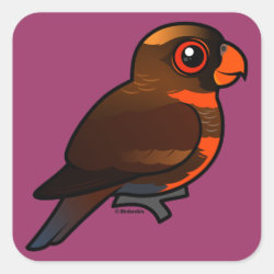 Customizable Dusky Lory Square Sticker