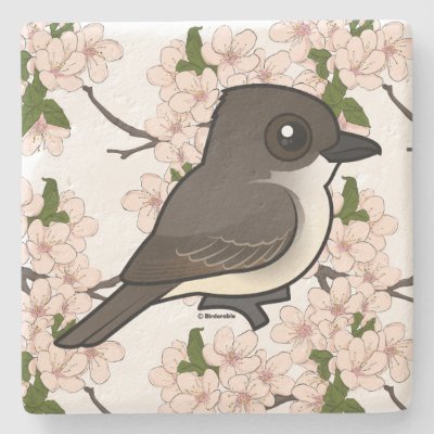 Birdorable Eastern Phoebe Stone Coaster