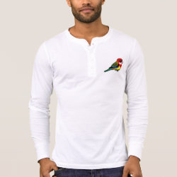 Eastern Rosella Men's Canvas Henley Long Sleeve Shirt
