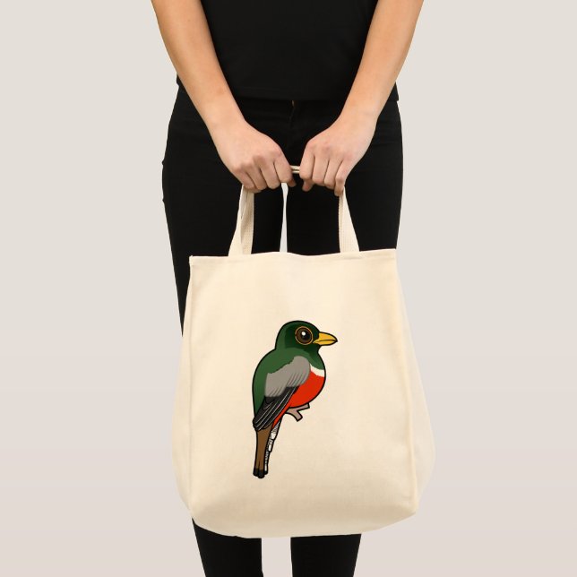 Birdorable Elegant Trogon Tote Bag (Front (Product))