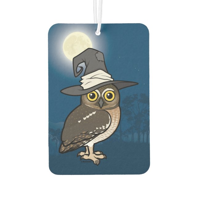 Birdorable Elf Owl Witch Air Freshener (Back)