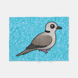 Eurasian Collared Dove Fleece Blanket, 30