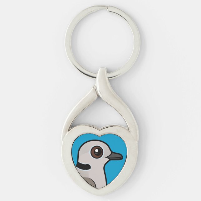 Birdorable Eurasian Collared Dove Keychain (Front)