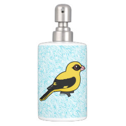 Eurasian Golden Oriole Toothbrush Holder and Soap Dispenser Set