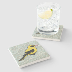 Eurasian Golden Oriole Marble Coaster