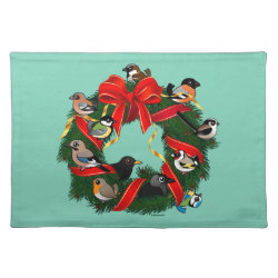 Birdorable European Garden Birds Christmas Wreath Placemat 20