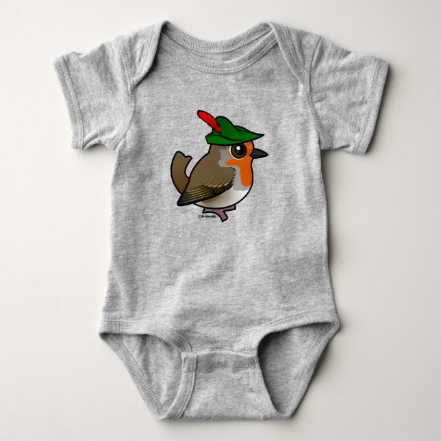 Birdorable European Robin Hood Baby Bodysuit (Front)