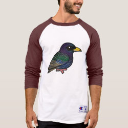 European Starling Men's Champion Raglan 3/4 Sleeve Shirt