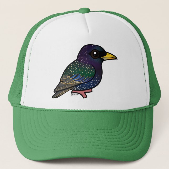 Birdorable European Starling Trucker Hat (Front)