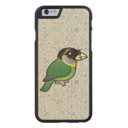 Fire-tufted Barbet Carved ® iPhone 6 Bumper Wood Case