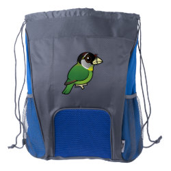 Fire-tufted Barbet Drawstring Backpack with Bottle Holders