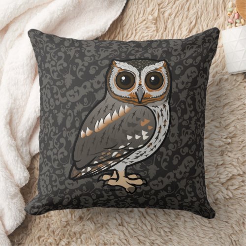Birdorable Flammulated Owl Throw Pillow