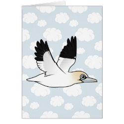 Flying Northern Gannet Greeting Card