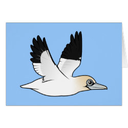 Flying Northern Gannet Greeting Card